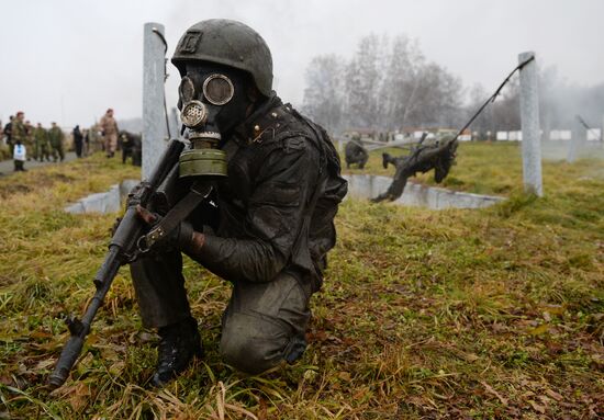 Test for right to wear crimson and green beret