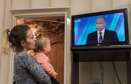 Broadcast of Vladimir Putin speech at Valdai Club
