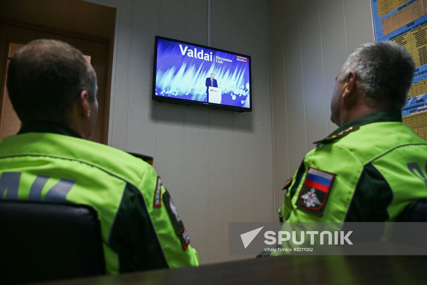 Broadcast of Vladimir Putin speech at Valdai Club