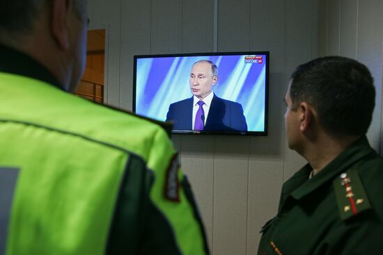 Broadcast of Vladimir Putin speech at Valdai Club