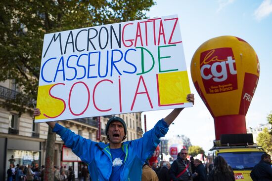 Protests against labor reform in Paris