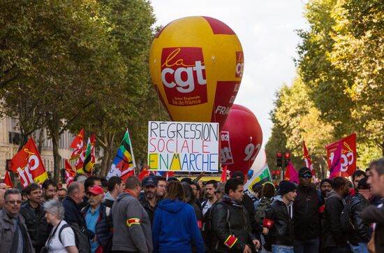 Protests against labor reform in Paris