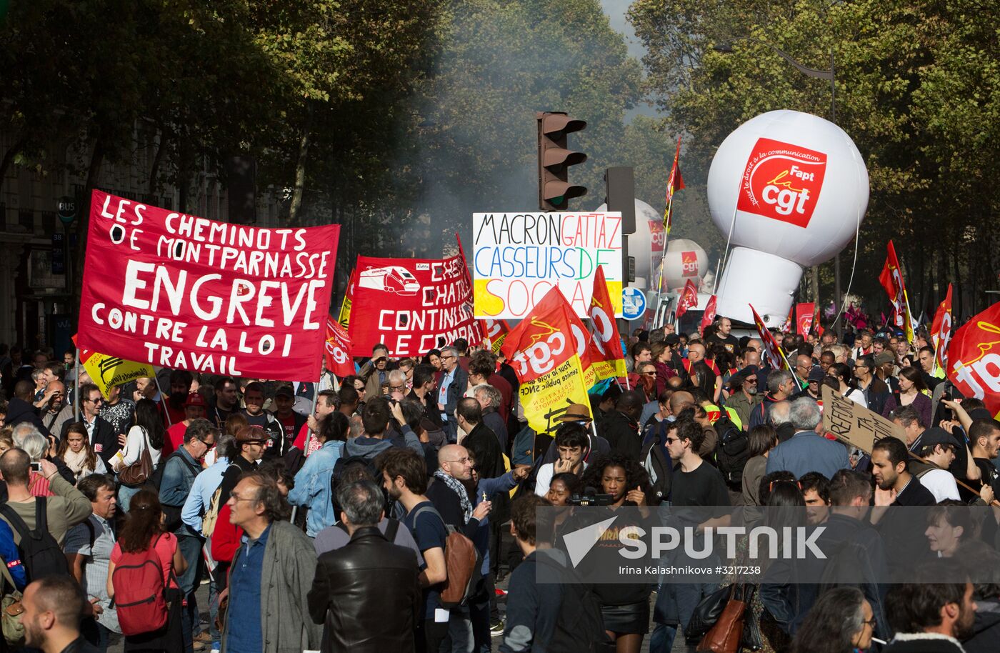 Protests against labor reform in Paris