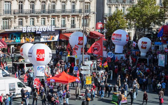 Protests against labor reform in Paris