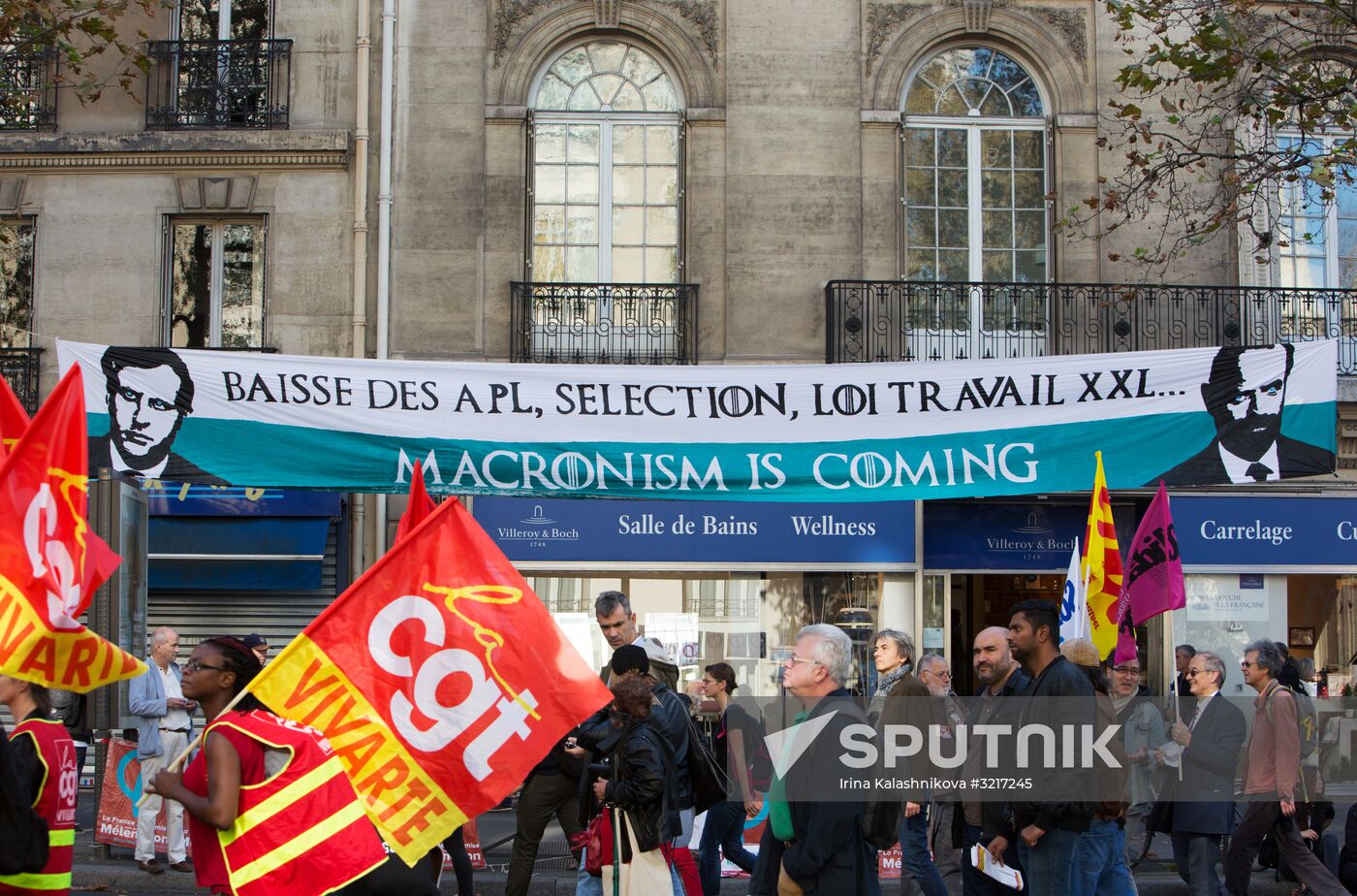 Protests against labor reform in Paris