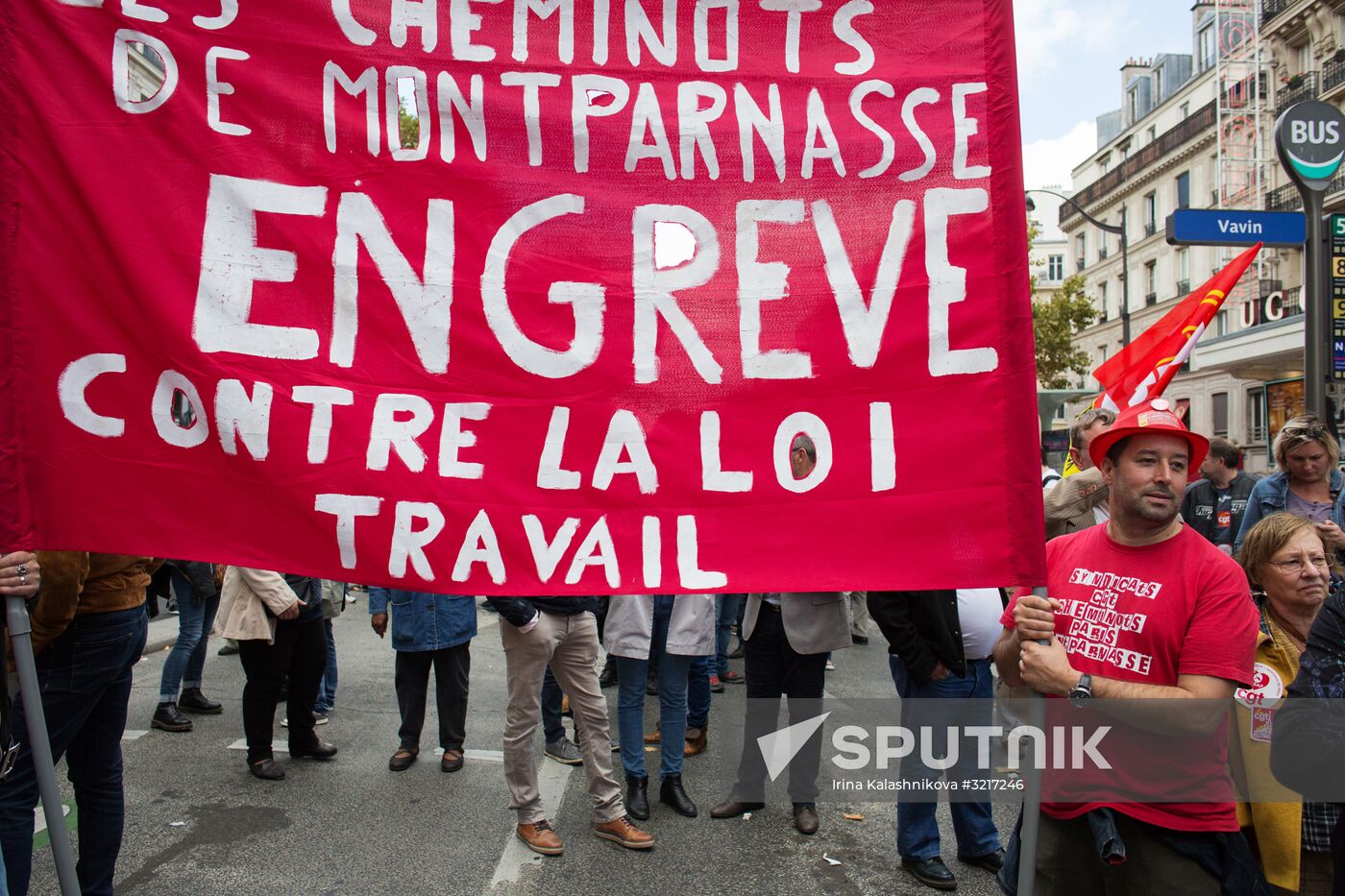 Protests against labor reform in Paris