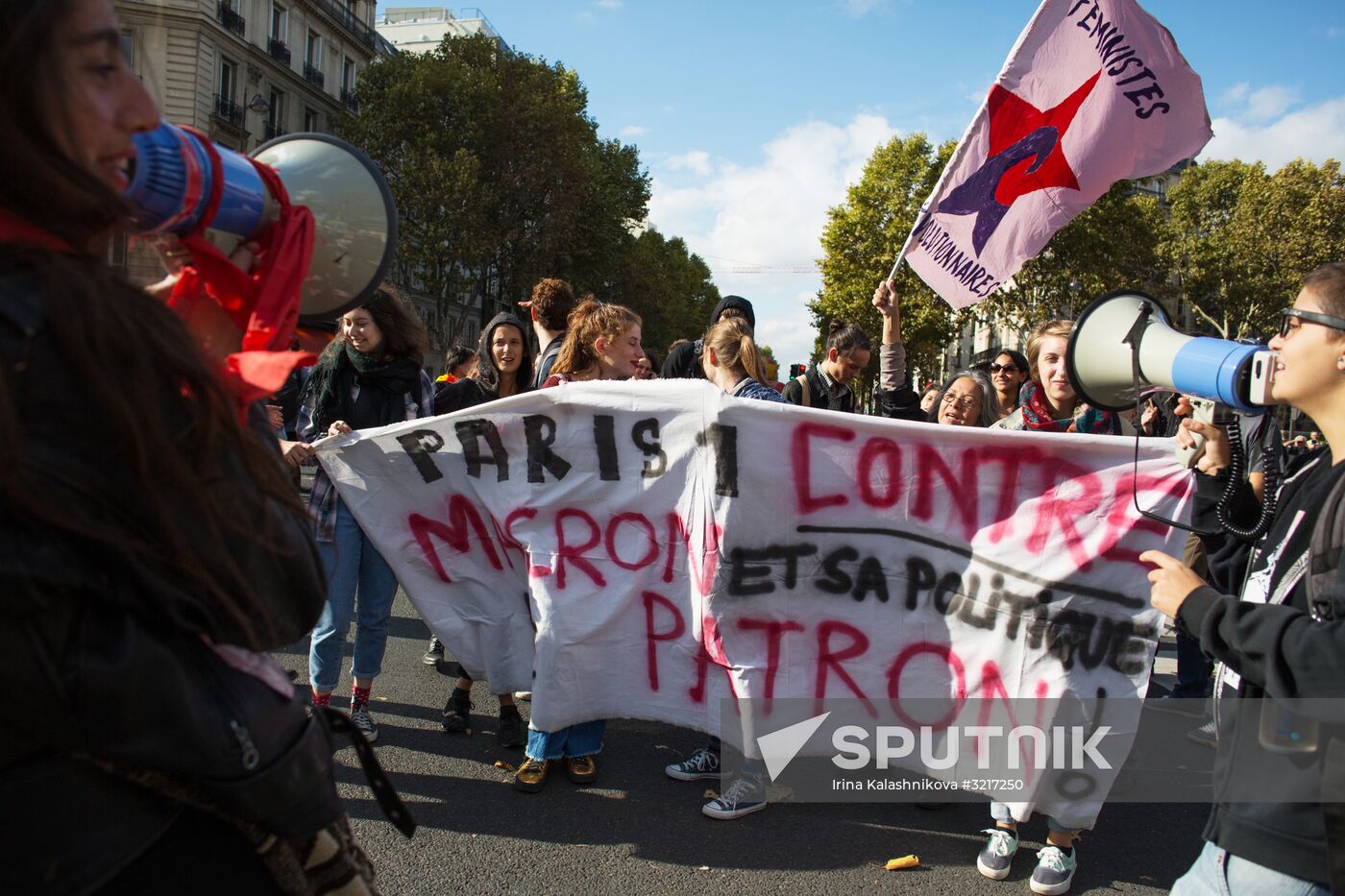Protests against labor reform in Paris