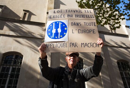 Protests against labor reform in Paris