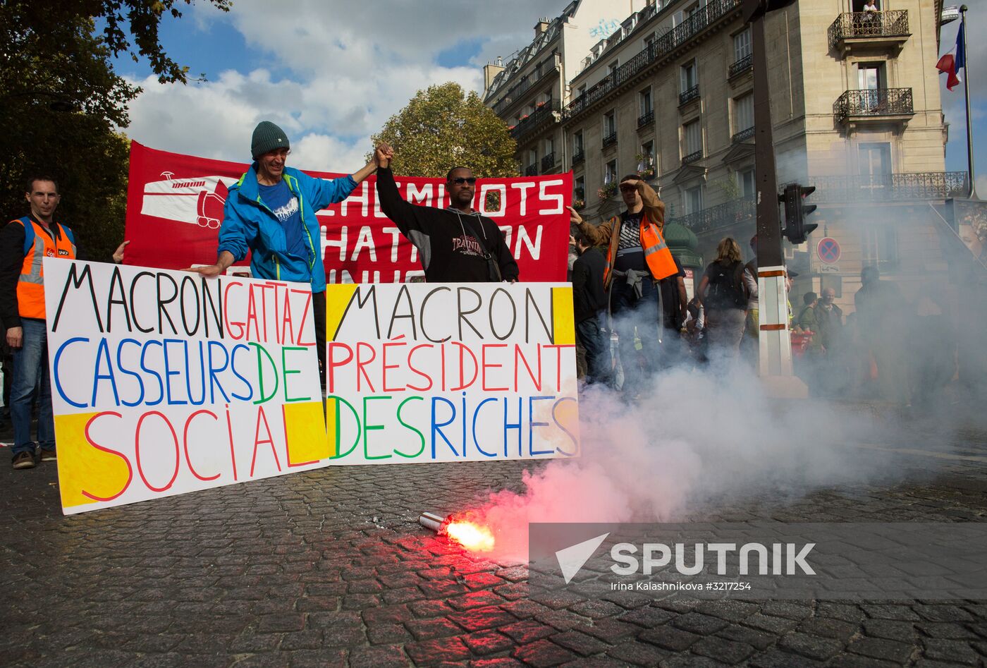 Protests against labor reform in Paris