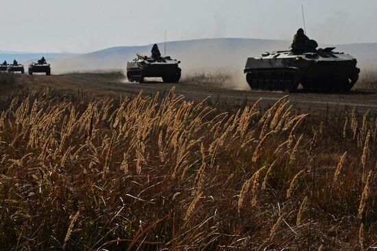 Military exercises in the Primorye Region