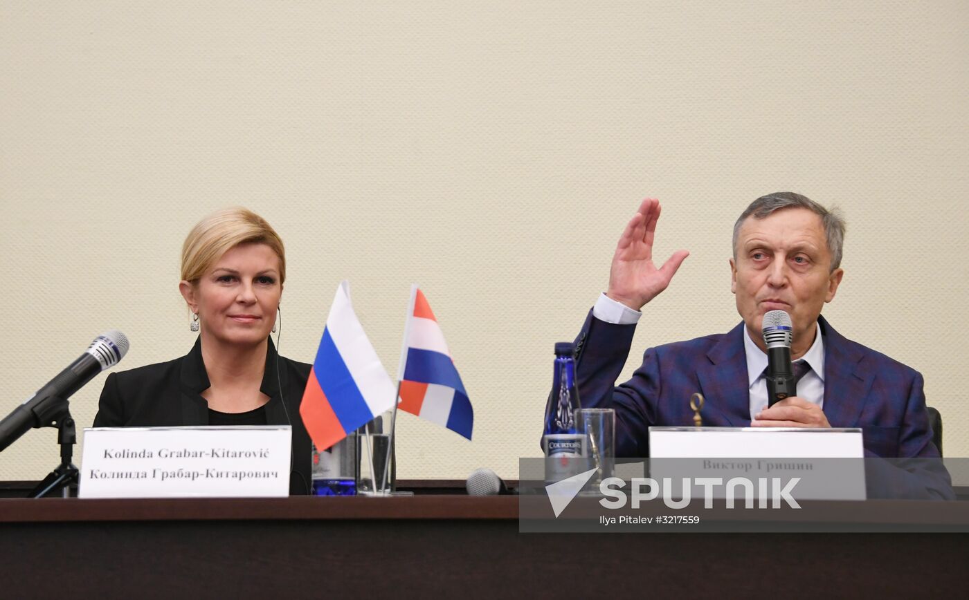 Kolinda Grabar-Kitarovic receives honorary degree from Plekhanov University