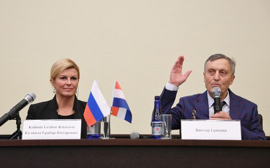 Kolinda Grabar-Kitarovic receives honorary degree from Plekhanov University