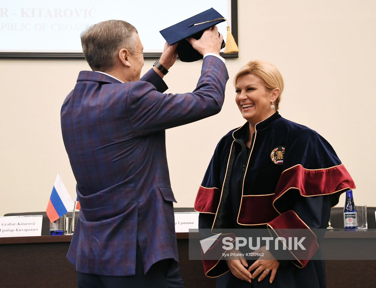 Kolinda Grabar-Kitarovic receives honorary degree from Plekhanov University