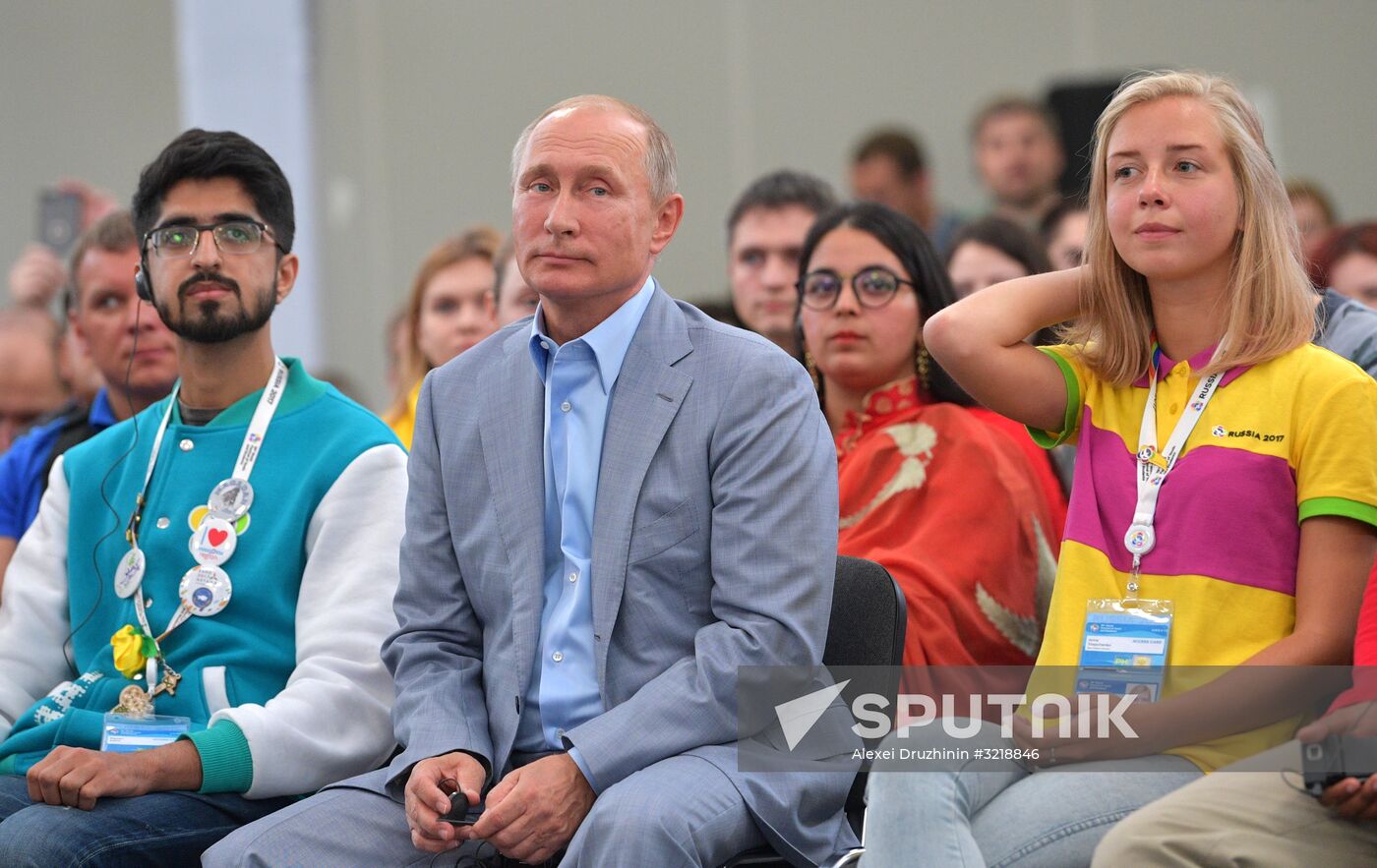 President Putin attends 19th World Festival of Youth and Students
