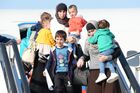 Russian children rescued in Syria are met at Grozny airport