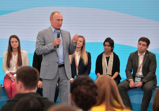 President Putin attends 19th World Festival of Youth and Students