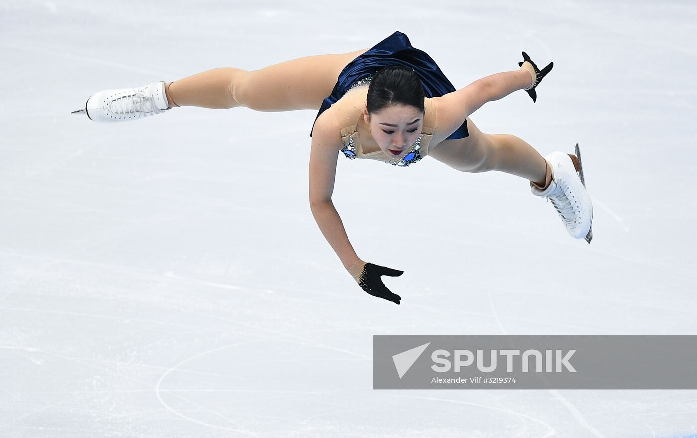 Wakaba Higuchi (Japan) performs her free skating program at the 2017-18 ISU Grand Prix of Figure Skating in Moscow. Location: Russia, Moscow. Author: Alexander Vilf/Sputnik. ISU Grand Prix of Figure Skating. Stage One. Women's free skate