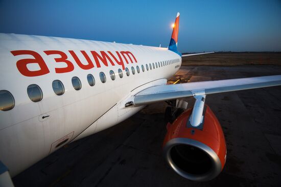 Azimut Airlines' first flight from Novosibirsk