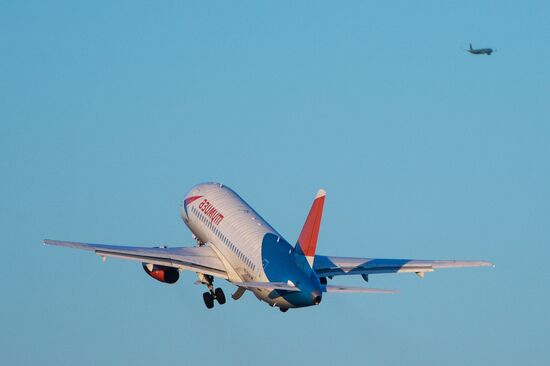 Azimut Airlines' first flight from Novosibirsk
