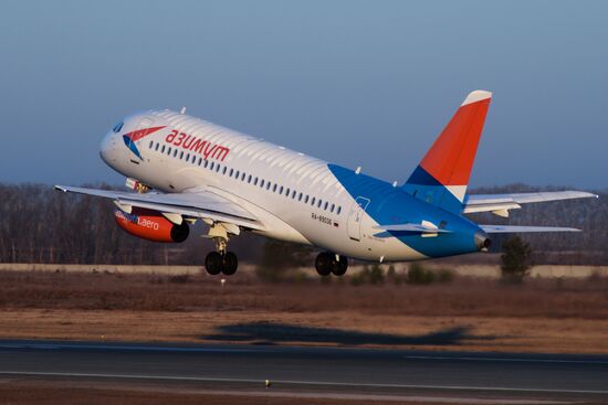 Azimut Airlines' first flight from Novosibirsk