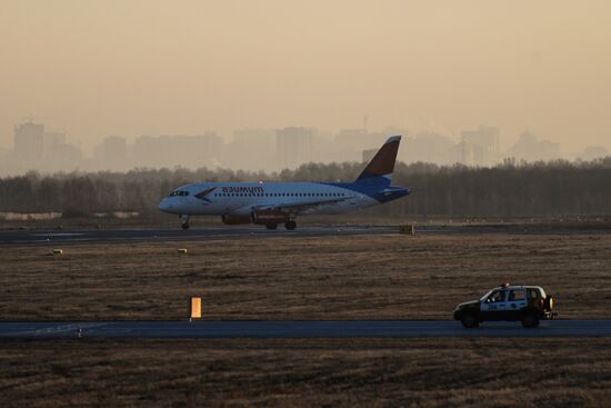 Azimut Airlines' first flight from Novosibirsk