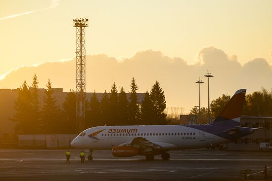 Azimut Airlines' first flight from Novosibirsk