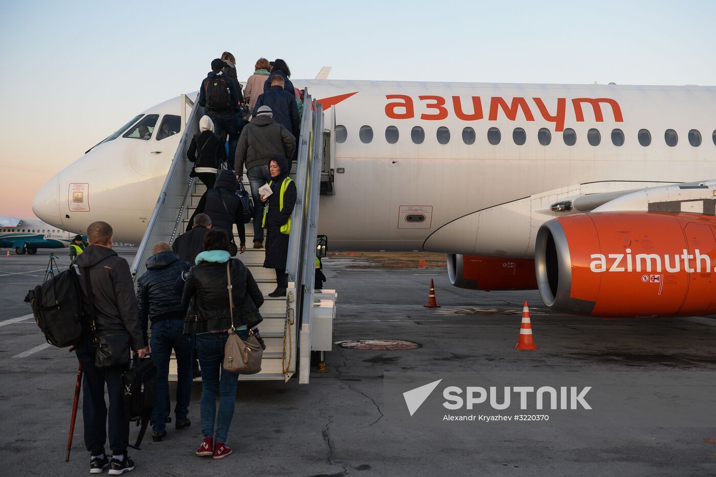 Azimut Airlines' first flight from Novosibirsk