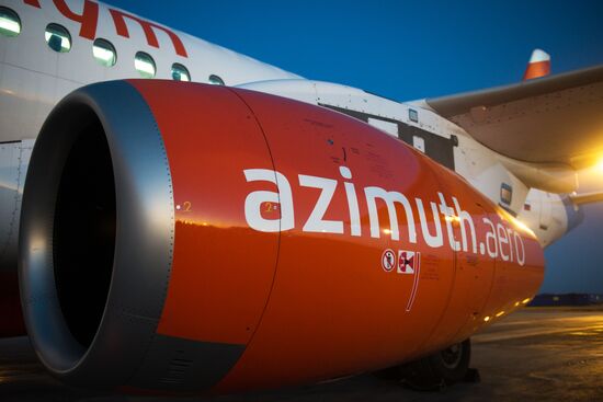 Azimut Airlines' first flight from Novosibirsk