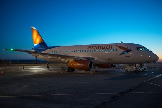 Azimut Airlines' first flight from Novosibirsk