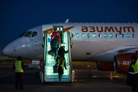 Azimut Airlines' first flight from Novosibirsk