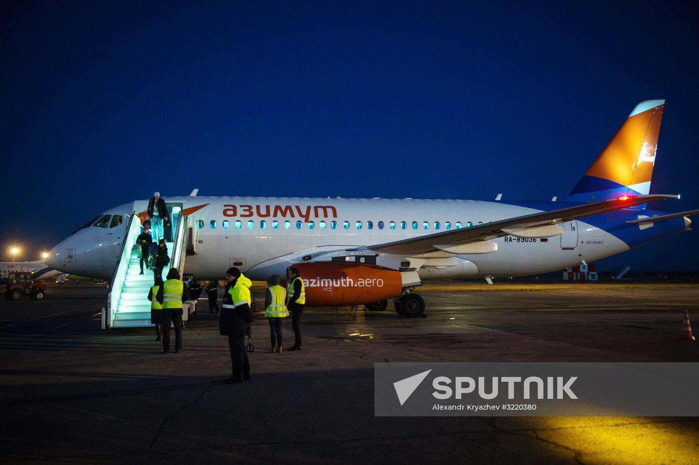 Azimut Airlines' first flight from Novosibirsk