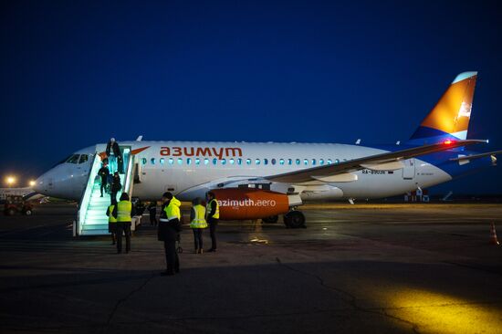 Azimut Airlines' first flight from Novosibirsk