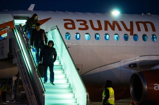Azimut Airlines' first flight from Novosibirsk