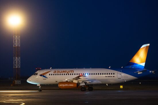 Azimut Airlines' first flight from Novosibirsk