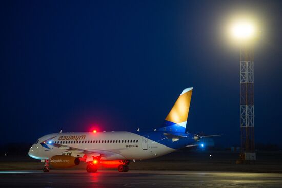 Azimut Airlines' first flight from Novosibirsk