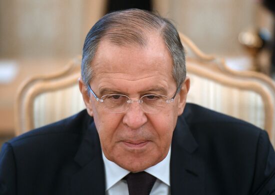 Russian Foreign Minister Sergei Lavrov meets with Iraqi Foreign Minister Ibrahim al-Jaafari