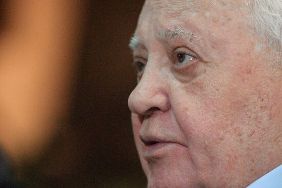 Mikhail Gorbachev presents his book "I remain an optimist" in Moscow House of Books