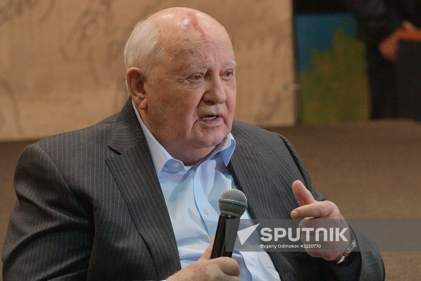 Mikhail Gorbachev presents his book "I remain an optimist" in Moscow House of Books
