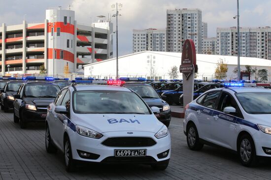 Transferring patrol cars to extra-departmental security units