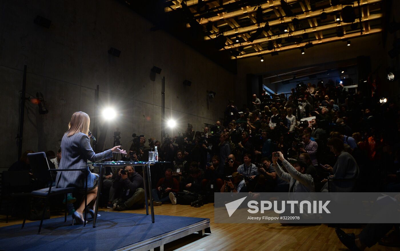 News conference with Ksenia Sobchak