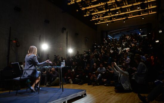 News conference with Ksenia Sobchak