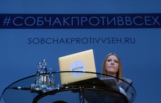 News conference with Ksenia Sobchak