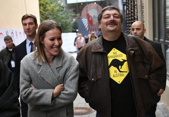 News conference with Ksenia Sobchak