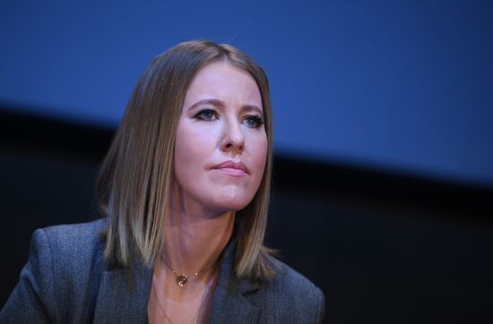 News conference with Ksenia Sobchak