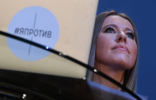 News conference with Ksenia Sobchak