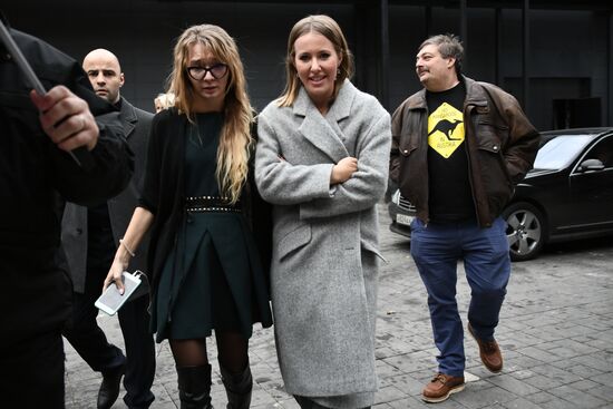 News conference with Ksenia Sobchak