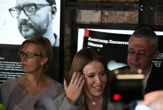 News conference with Ksenia Sobchak