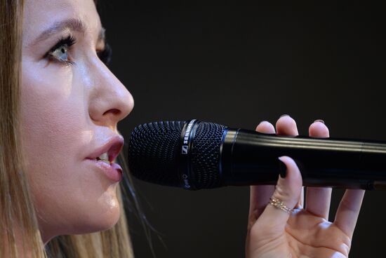News conference with Ksenia Sobchak
