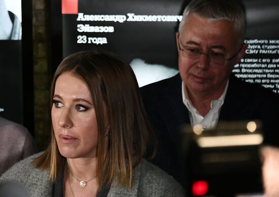 News conference with Ksenia Sobchak