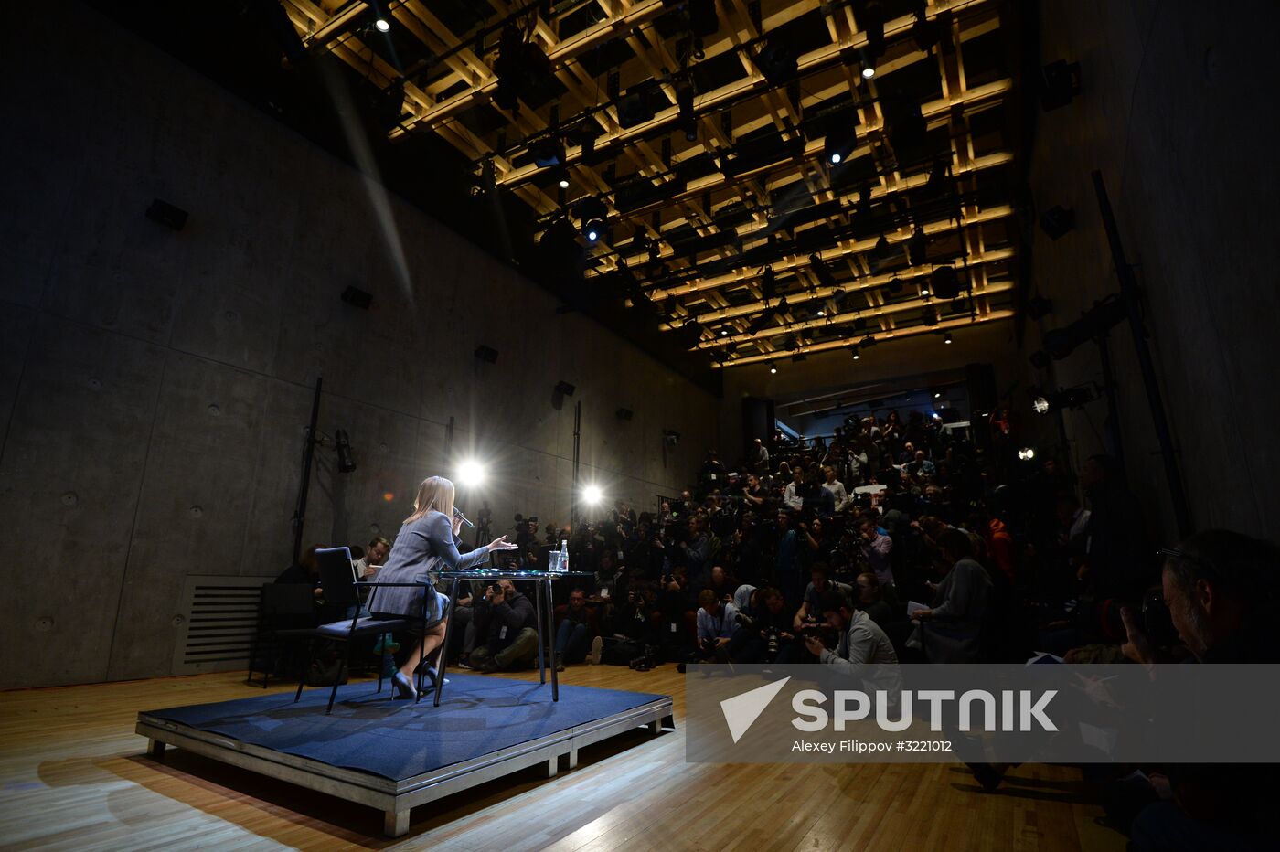 News conference with Ksenia Sobchak